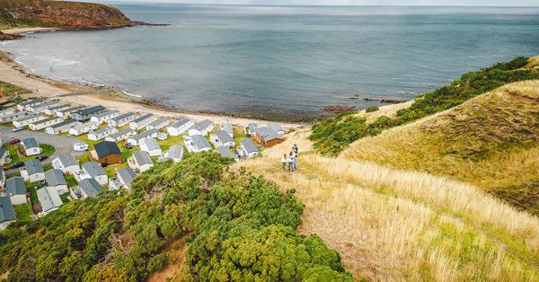 Caravans above the bay
