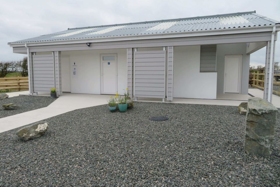 Toilet and shower block