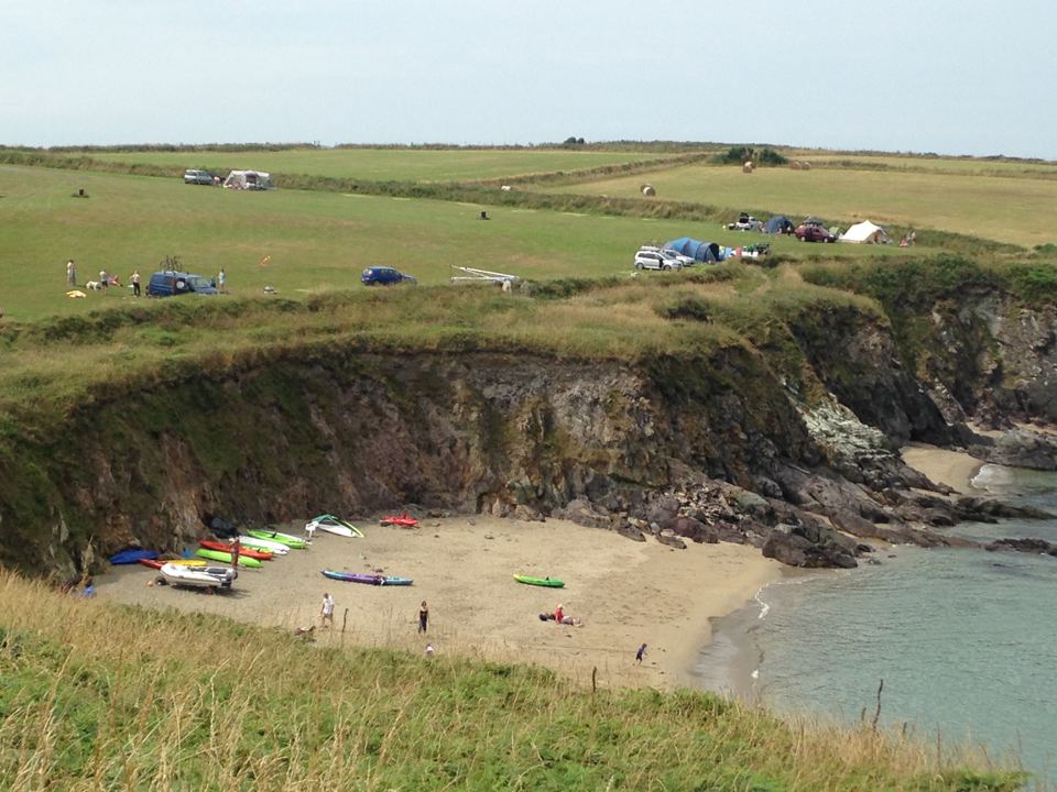 Camping field above the cove