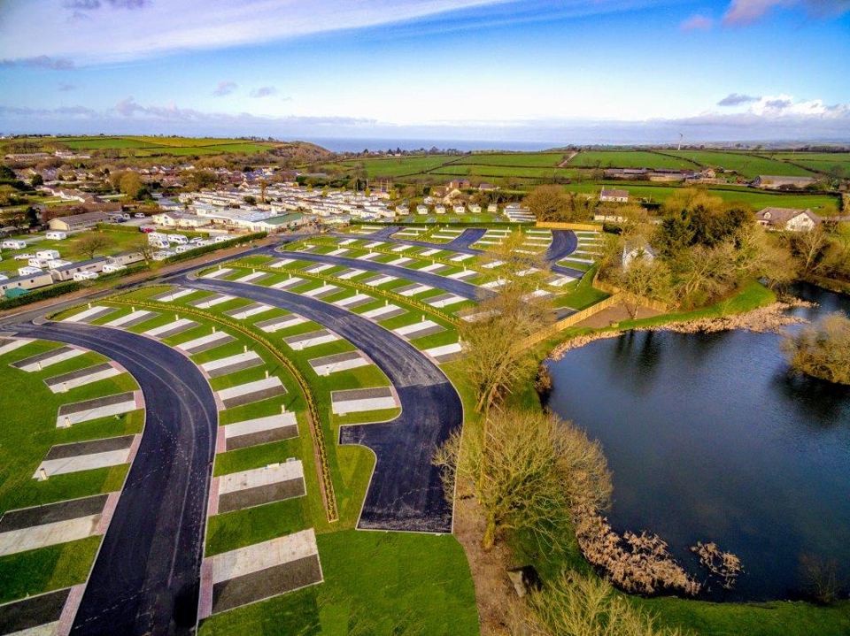 Touring field and pond from above