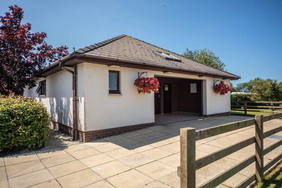 Toilet and shower block