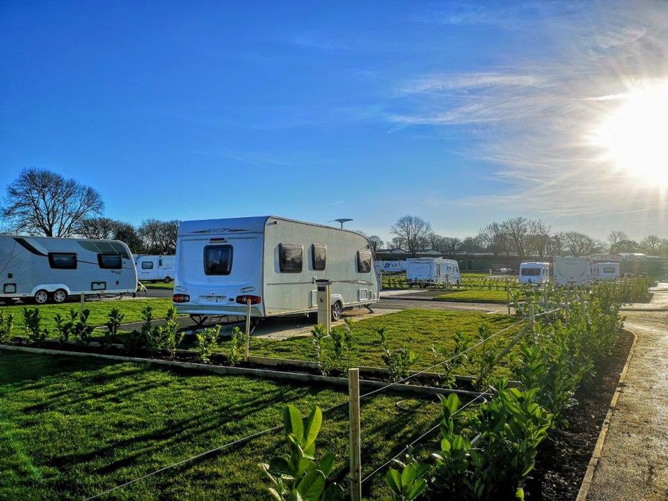 Caravan on a hardstanding pitch