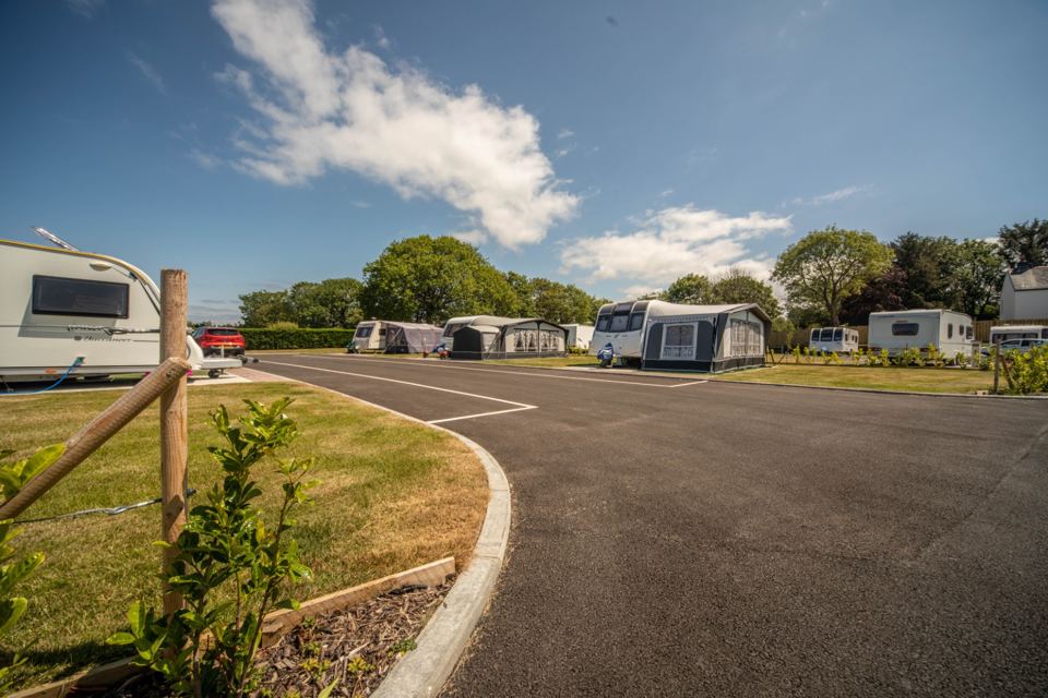Hardstanding pitches and awnings