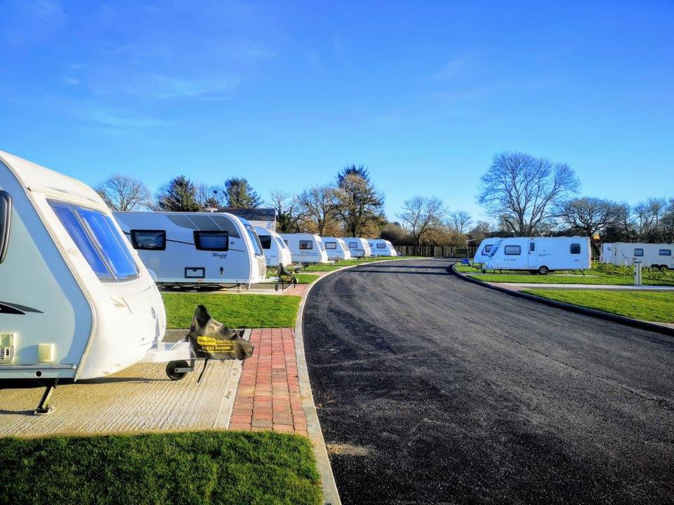 Serviced pitches on the new section