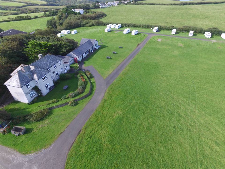 Pitch field beside the farmhouse