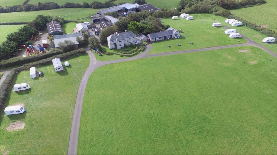 Farm and pitches from the air