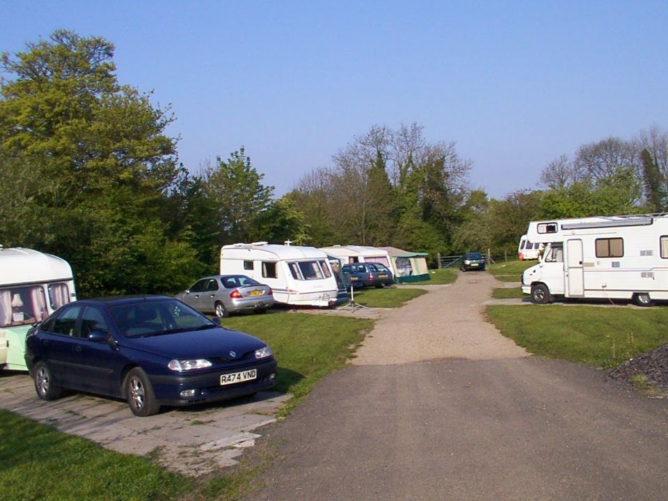 Hard pitches along the access road