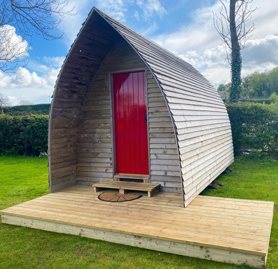 Pod on a timber deck