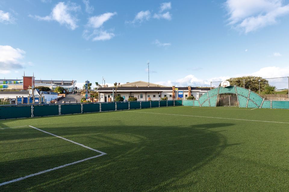 Football pitch with the park behind