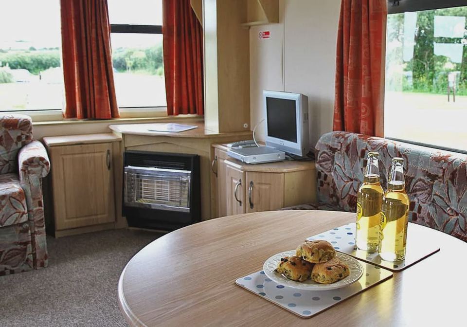 Living area in the caravan