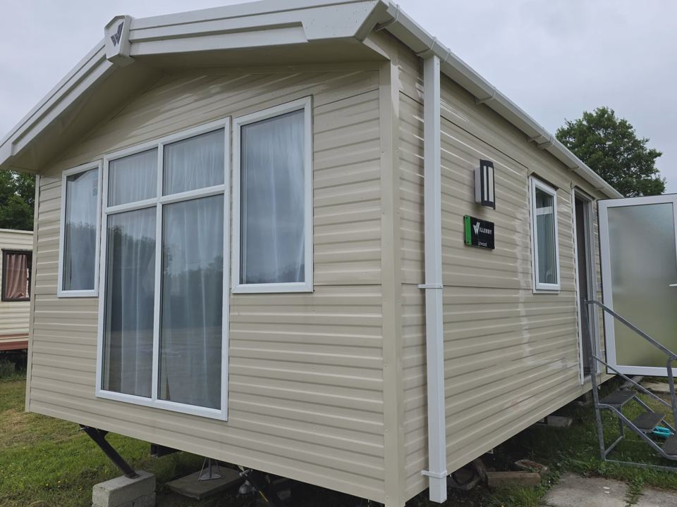 Static caravan exterior