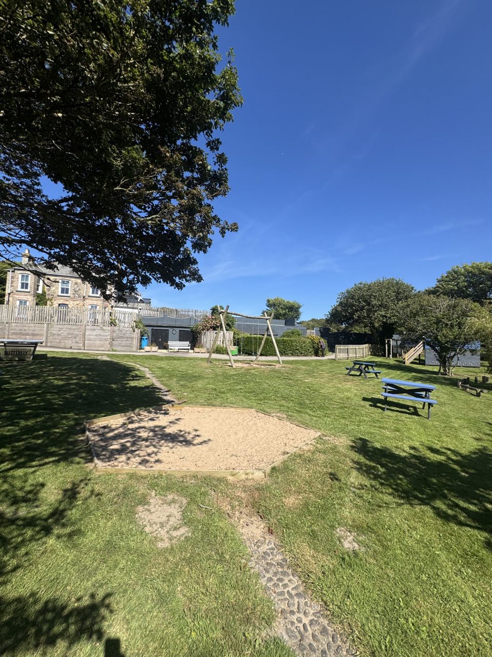 Play field and sandpit