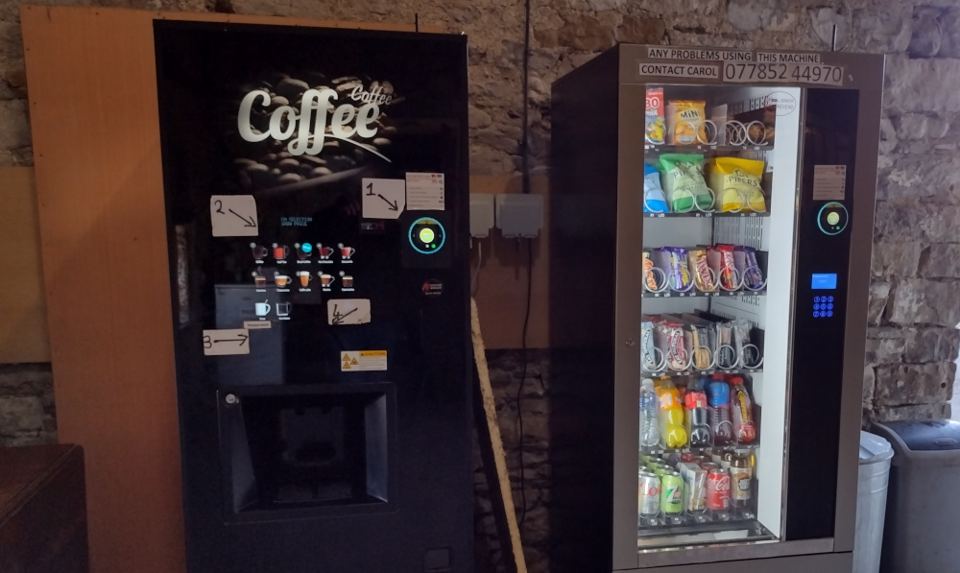Vending machines in the barn