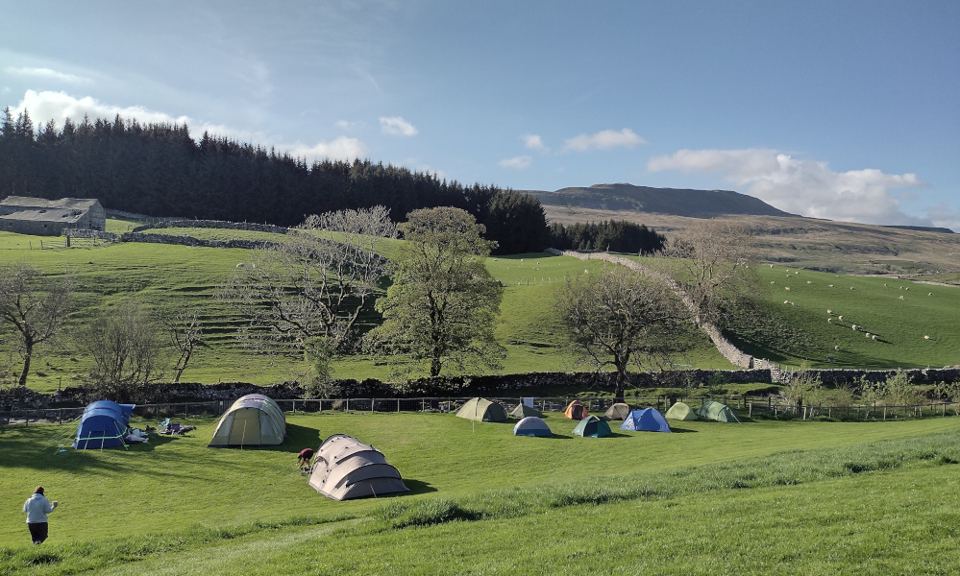 Camping field below Ingleborough