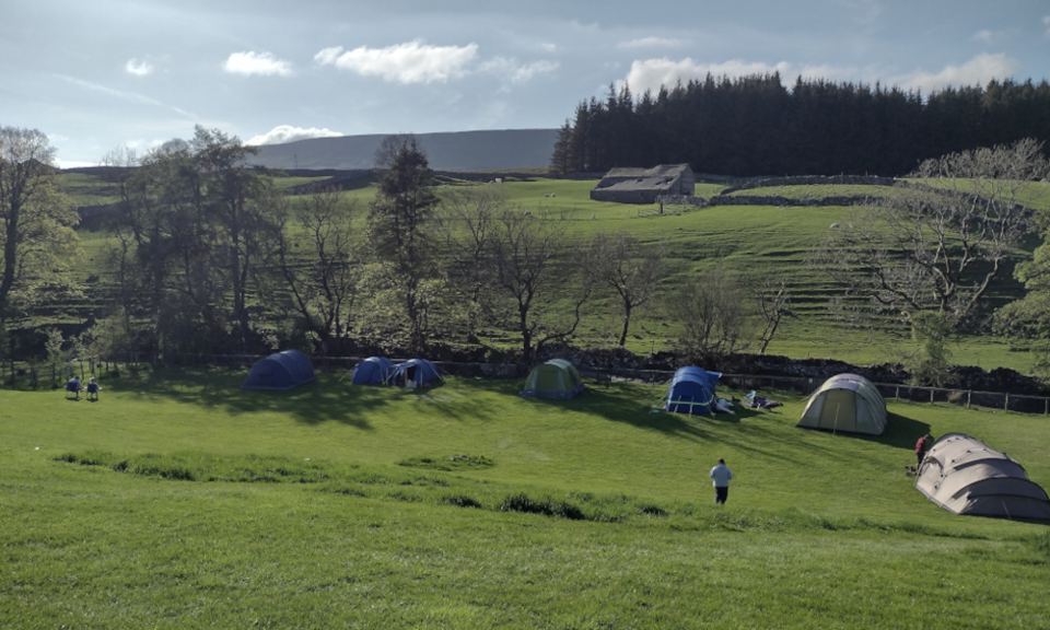 Tents in the camping field