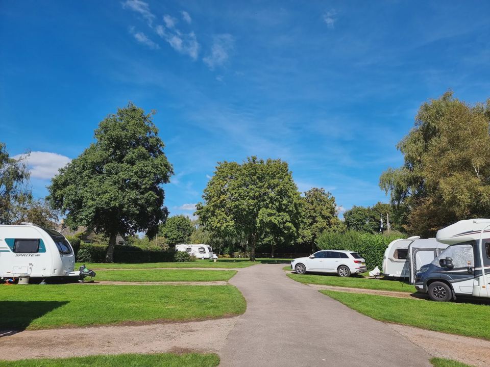 Tourers along the site road