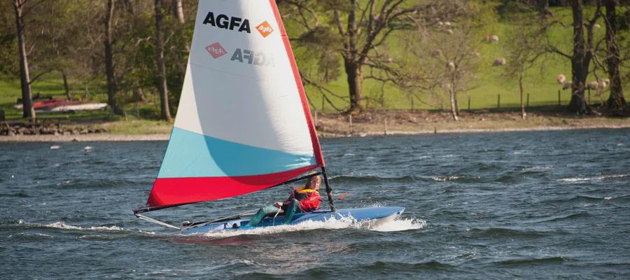 Sailing dinghy on the lake