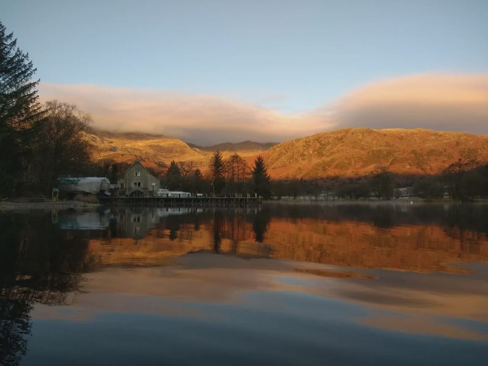 Lake reflections at sunrise
