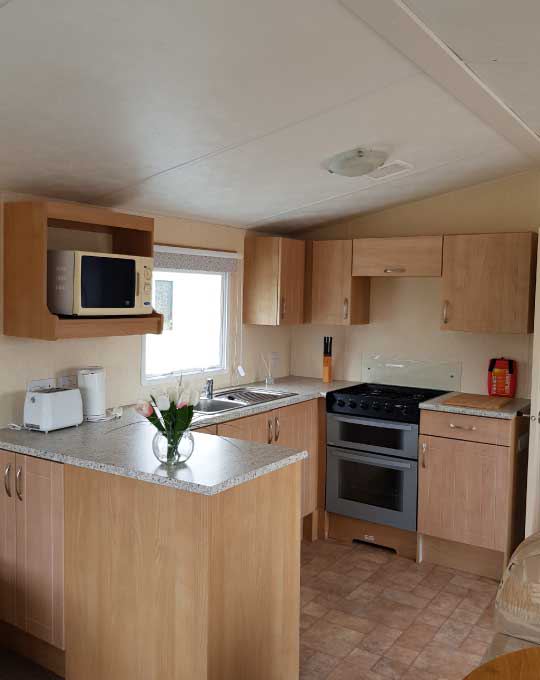 Static caravan kitchen