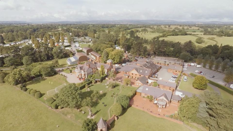 Aerial view of the park