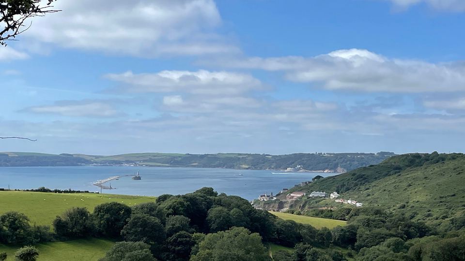 View over the Sound to the coast