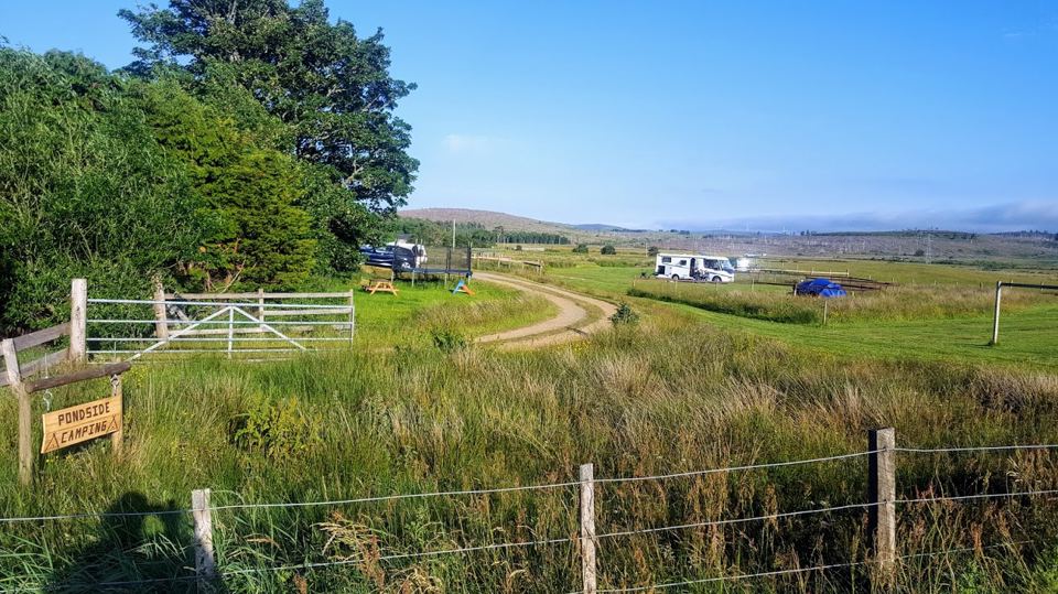Pitches beyond the entrance gate