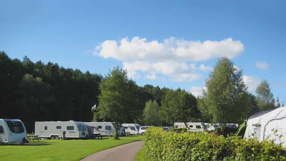 Touring pitches on level grass