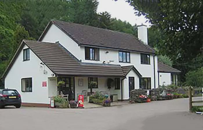 Reception and shop building