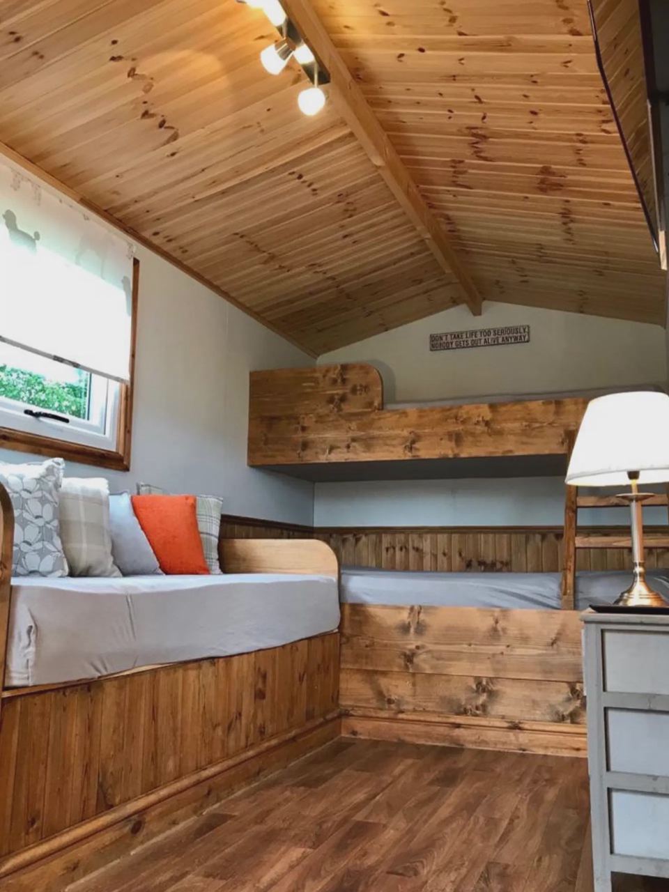 Hut seating and bunks
