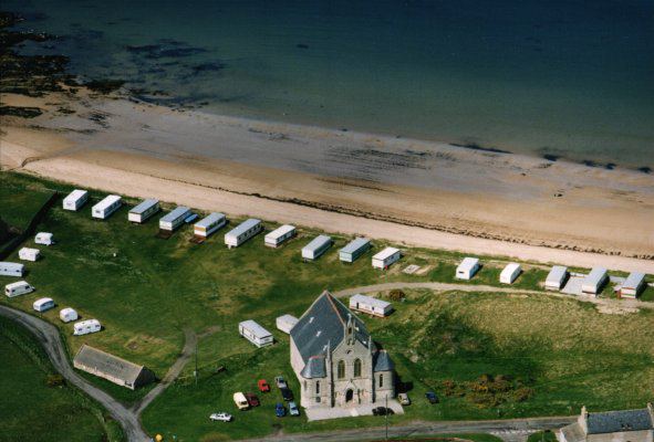 Site above the beach, from the air
