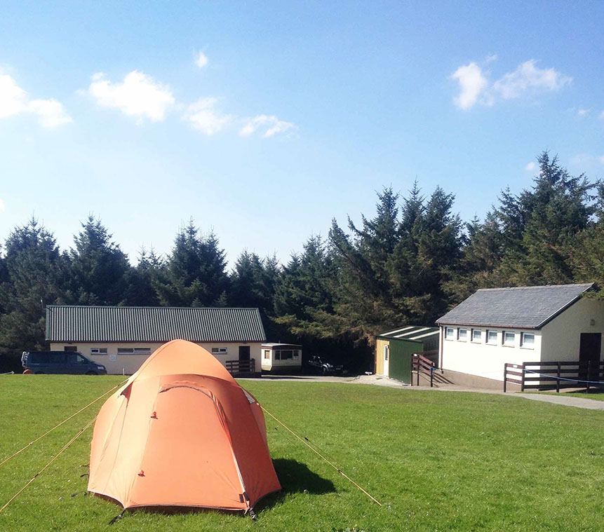Tent beside the toilet blocks