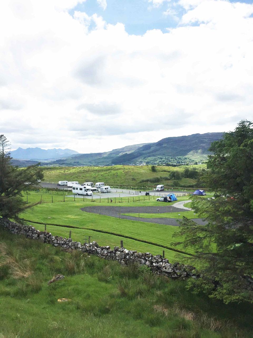 Pitches below the hill