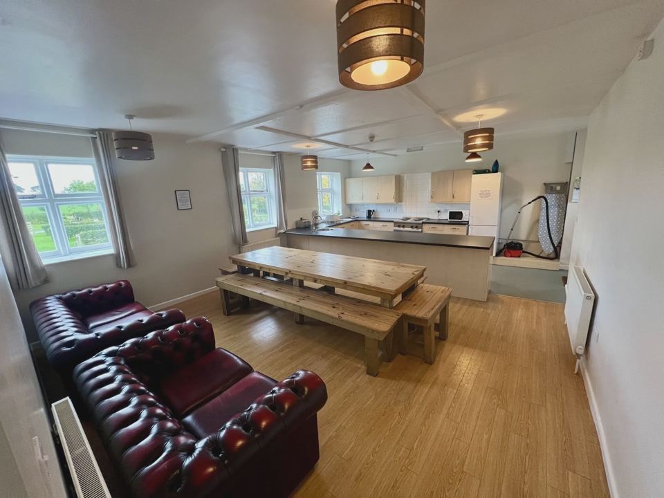 Kitchen and lounge in the farmhouse