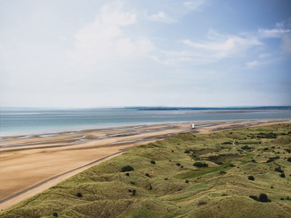 Dunes and beach near the park