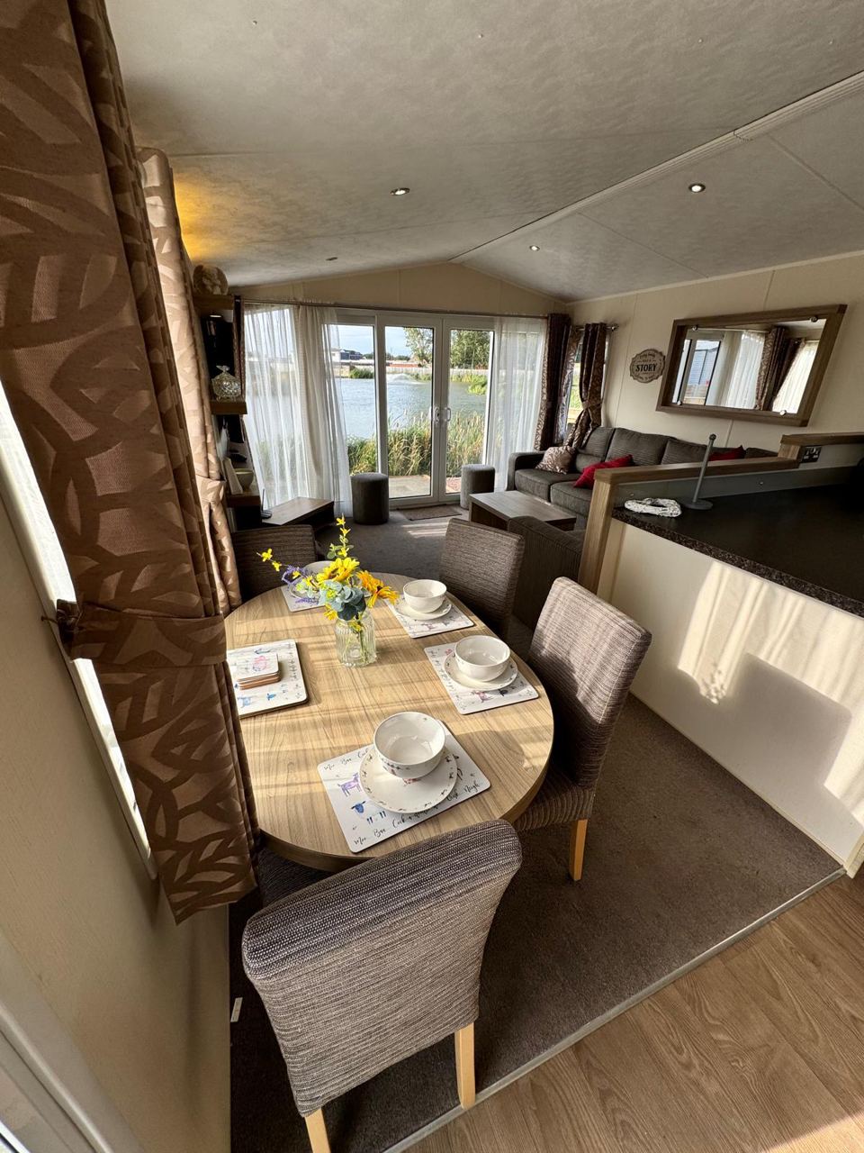 Dining area and lake view