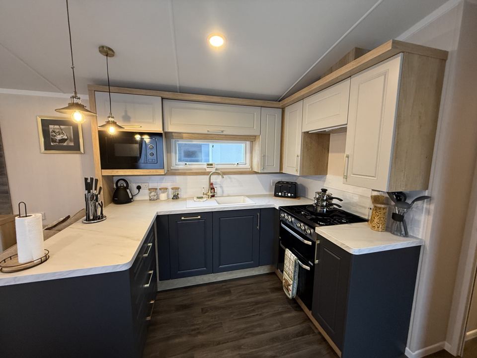 Kitchen with range cooker