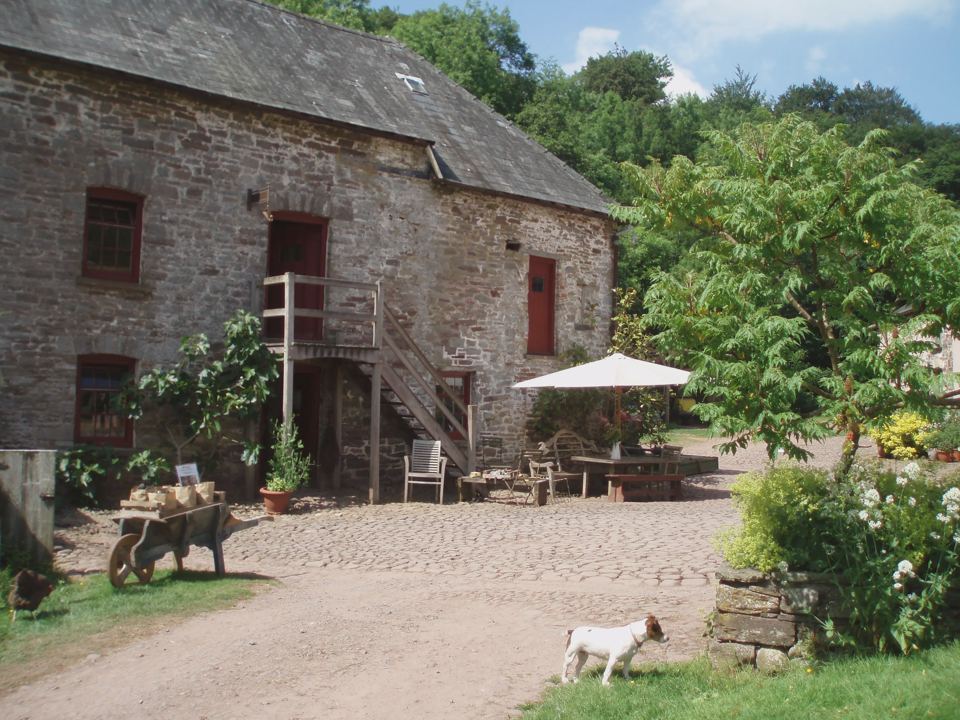 Cobbled courtyard by the mill