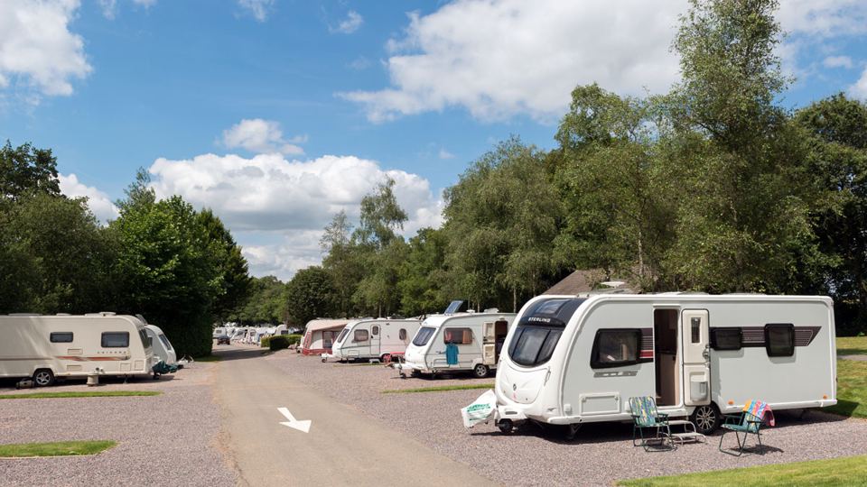 Caravans on the hardstanding
