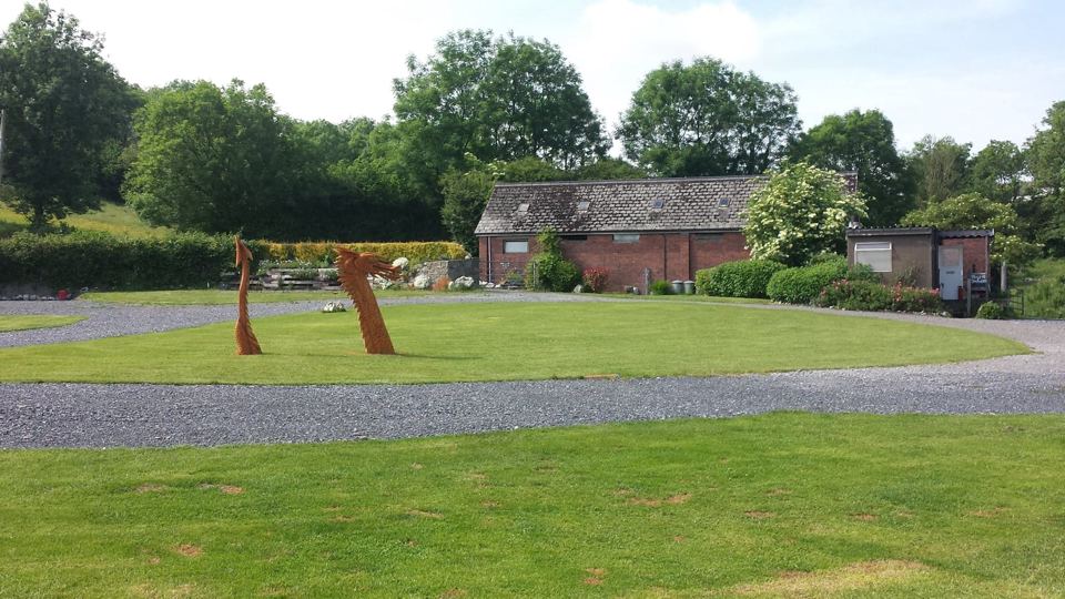 Open camping lawn