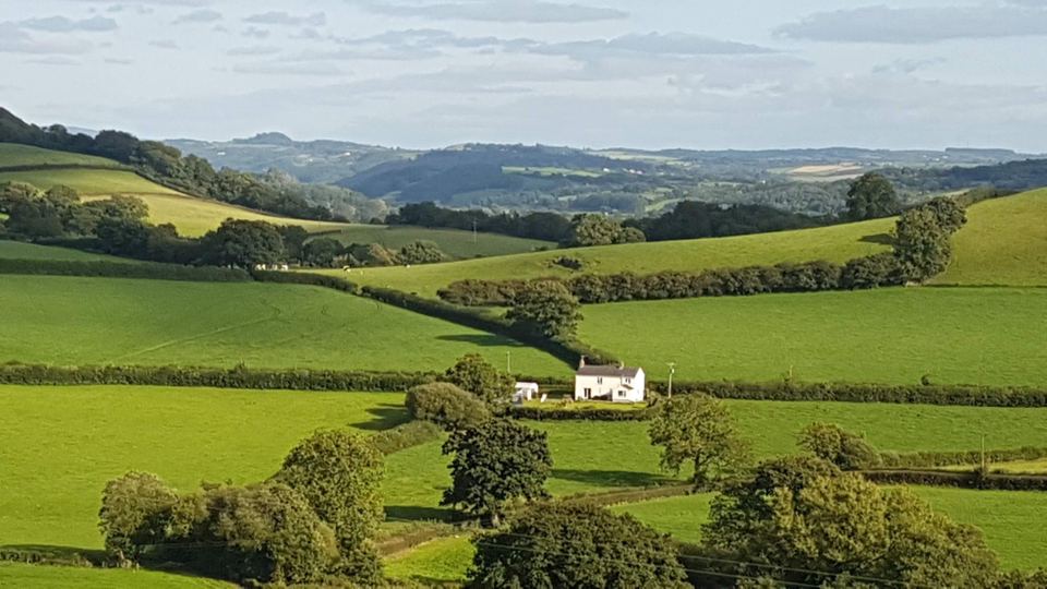 Carmarthenshire hills from the site