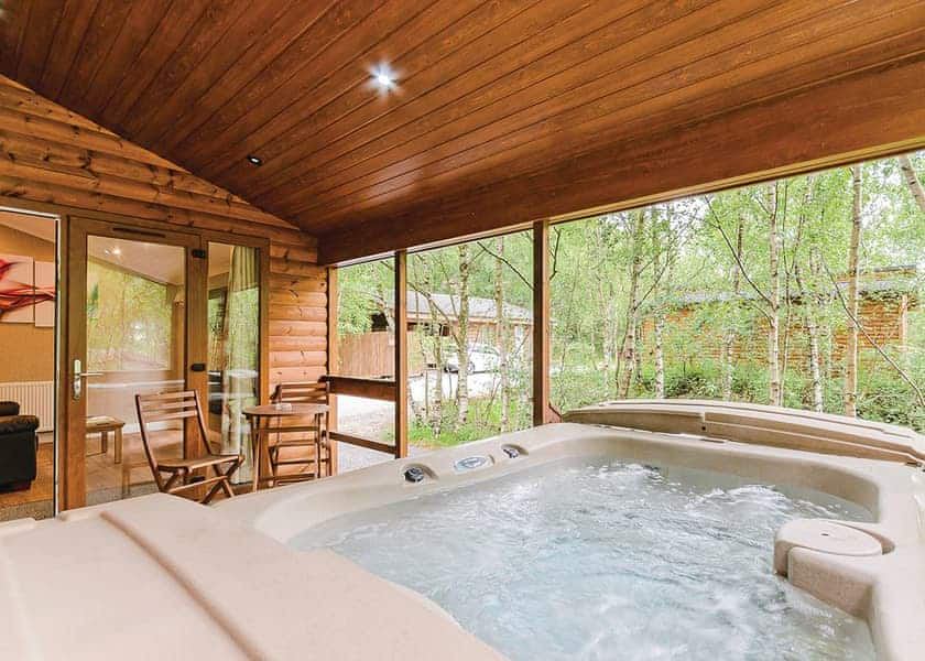 Covered hot tub