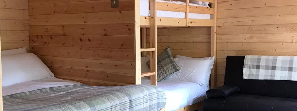Bunk beds in a lodge