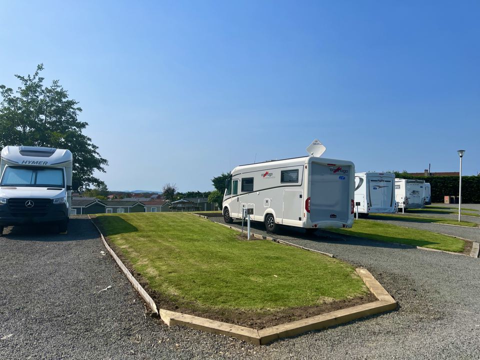 Motorhomes on hardstanding