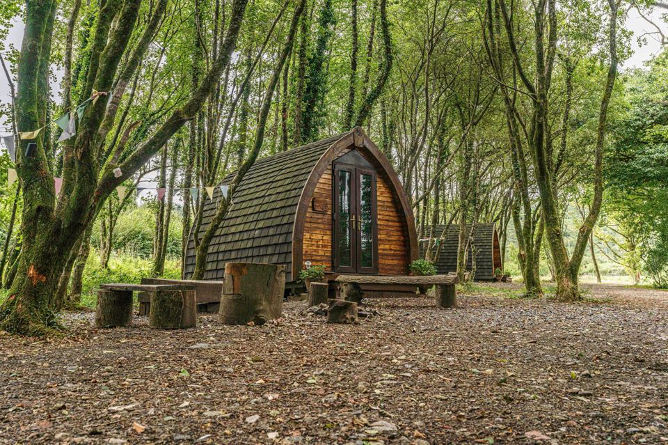 Camping pod in the woodland