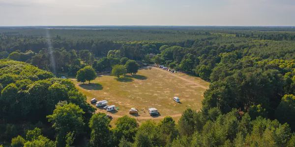 Camping field from above