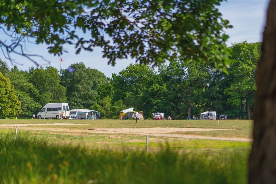 Open grass camping field