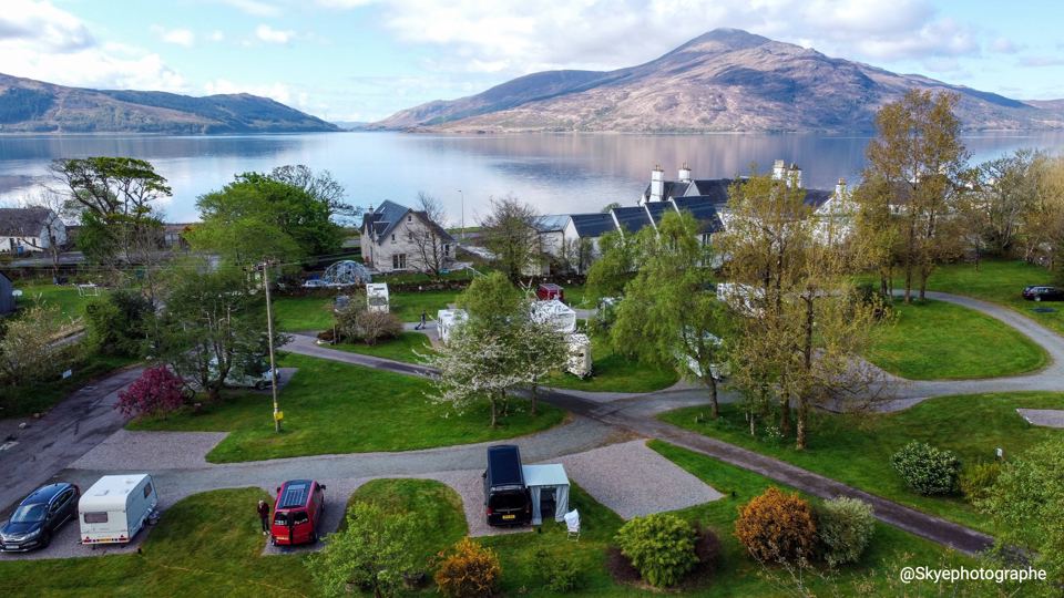 Site from above with Loch Alsh behind