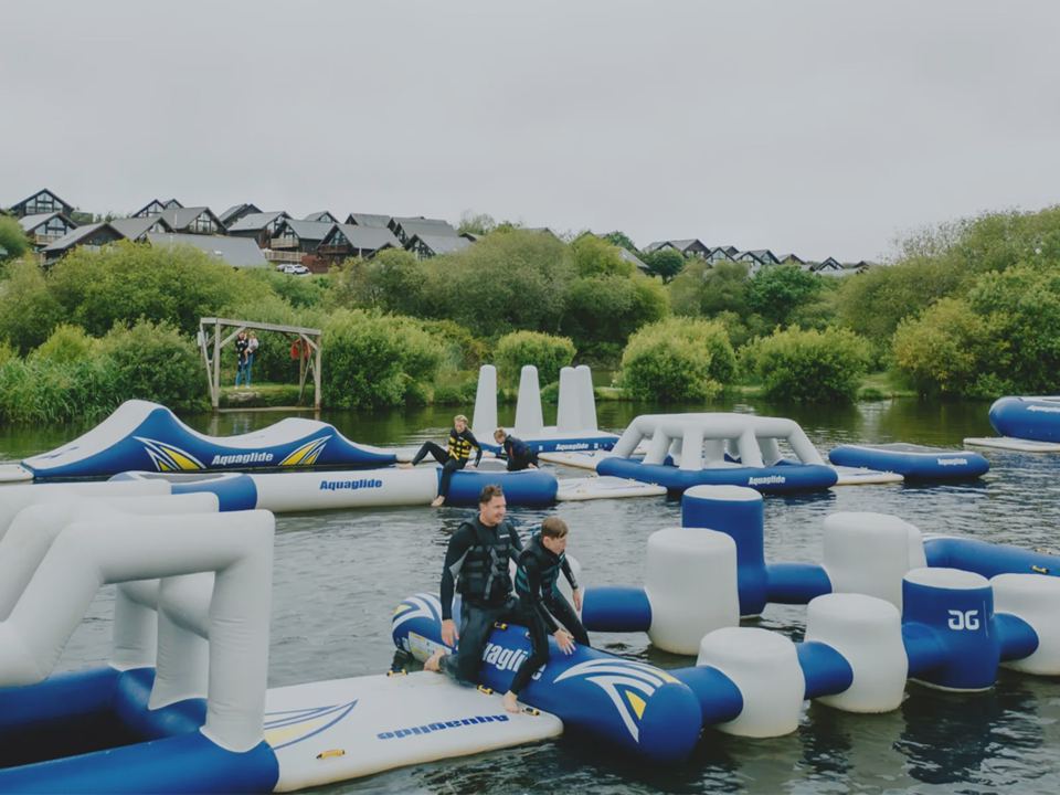 Inflatable lake course