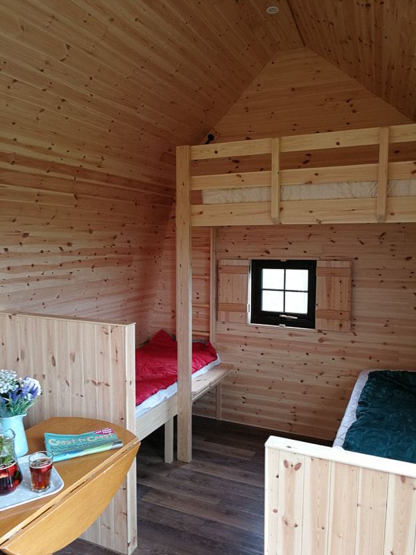 Bunk beds in the larger pod
