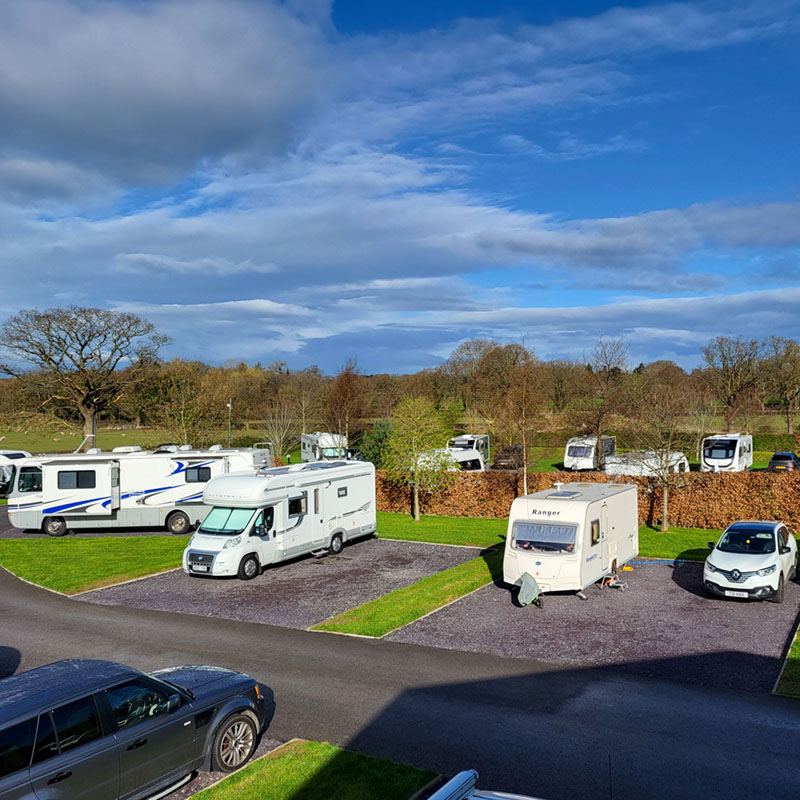 Motorhomes on hardstanding